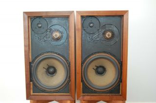 VINTAGE ACOUSTIC RESEARCH AR - 3a PAIR - FULLY RESTORED WITH SOLID OAK STANDS 3