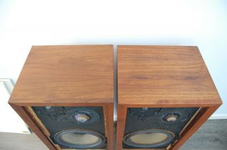 VINTAGE ACOUSTIC RESEARCH AR - 3a PAIR - FULLY RESTORED WITH SOLID OAK STANDS 7