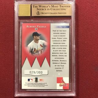 Donruss Class of 2001 Albert Pujols rookie Crusade autograph BGS 9.  5 /50 RARE SP 2