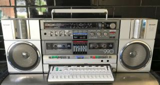Sharp Gf - 990g Music Processor Stereo Boombox Vintage Radio Cassette Recorder