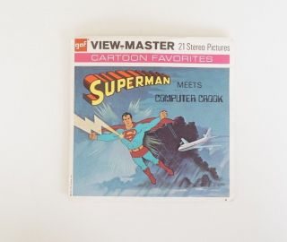 Superman Meets Computer Crook - Retro Vintage Viewmaster Reel Set