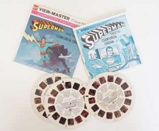Superman Meets Computer Crook - Retro Vintage VIEWMASTER REEL SET 3