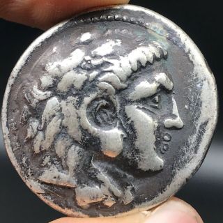 Ancient Greek Ar Silver Drachm Coin Alexander The Great 12gr