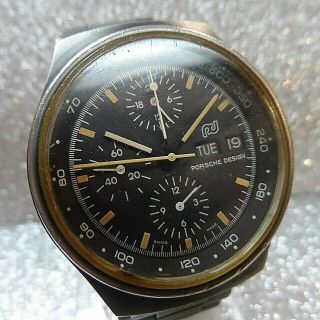Vintage Porsche Design Chronograph Automatic Watch PVD - Orfina Lemania 5100 3