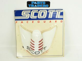 Vintage Scott Usa Goggles Face Guard Mask White Bmx Motocross Ahrma 80 