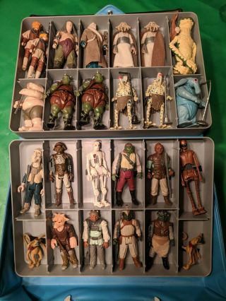 Vintage Star Wars Rotj 25 Figures Minty Complete Jabba 