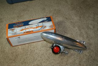 Schylling Aluminum Airship Graf Zeppelin Wind - Up Tin Toy Vintage