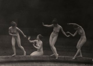 Nude Denishawn Modern Dancers Jane Sherman Vintage 1927 Arnold Genthe Negative