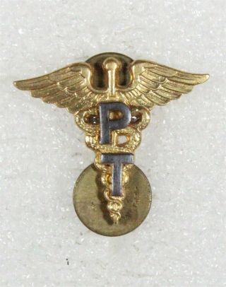 Army Collar Pin: Physical Therapists,  Wwii Medical - C/b