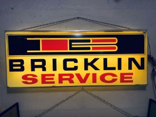 BRICKLIN Vintage RARE,  lighted dealer hanging signs,  More 2