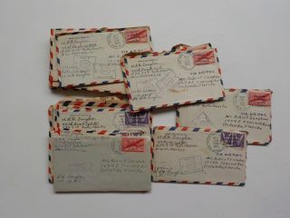 25 Wwii Letters 44th Bomb Squadron Apo Brigadier General Orlando Florida Ww2