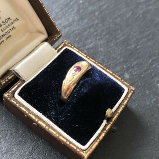 Antique 1911 18 Carat Gold Ruby,  Diamond & Pearl Ring 3