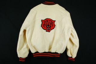 VTG 70s Delong TIGER Varsity Jacket Wool Lettermans MENS L Blank Rockabilly 2