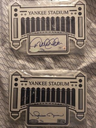Autographed Derek Jeter/ Mo Rivera Old Yankee Stadium Chairs RARE 4