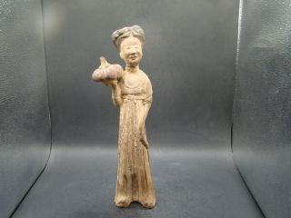 Chinese Tang Dynasty (618 - 907) Period Painted Pottery Lady U8881