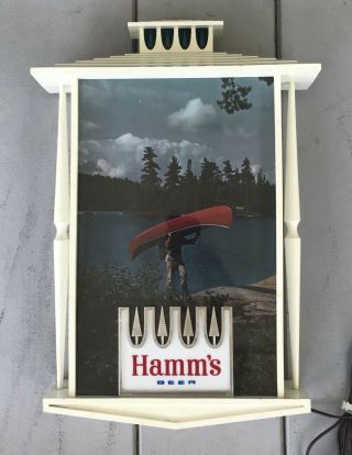 Vintage Hamms Hamm’s Beer Canoe Lighted Wall Sign Light 3