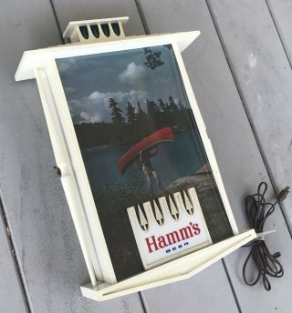 Vintage Hamms Hamm’s Beer Canoe Lighted Wall Sign Light 4