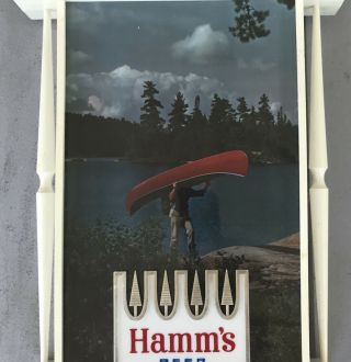 Vintage Hamms Hamm’s Beer Canoe Lighted Wall Sign Light 8