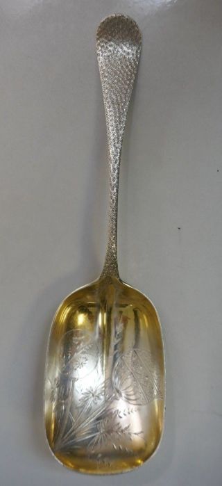 Wood & Hughes Gold Washed Sterling Silver Aesthetic Movement Cracker Spoon