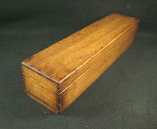 Antique Japanese Lidded Box For Tanto Samurai Dagger Solid Kiri Paulownia Wood
