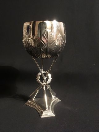 James Dixon Silver Plated Chalice Mounted On Rifles
