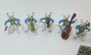 Vintage Austrian Cold Painted Bronze Miniature Mouse 10 Piece Music Band RARE 3