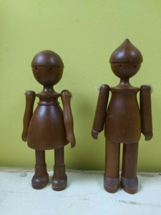 Rare Vintage Kay Bojesen Danish Modern Wooden Doll Figures