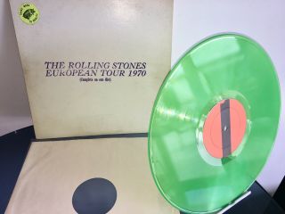 THE ROLLING STONES - THE EUROPEAN TOUR 1970 TMOQ MEGA - RARE GREEN VINYL LP 5