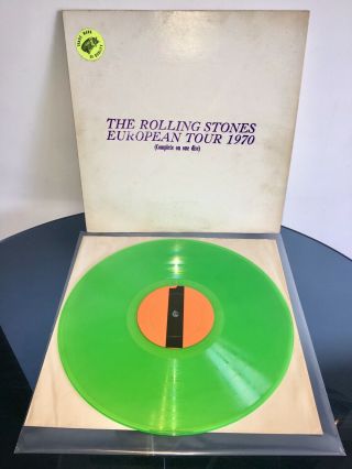 THE ROLLING STONES - THE EUROPEAN TOUR 1970 TMOQ MEGA - RARE GREEN VINYL LP 8