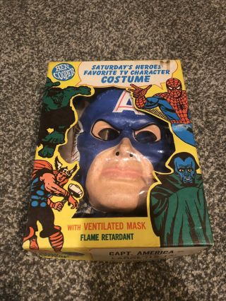 1967 Vintage Captain America Costume Ben Cooper