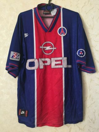 Vintage 1995 1996 Psg Paris Saint Germain Football Shirt Nike Size Xl Rare Psg