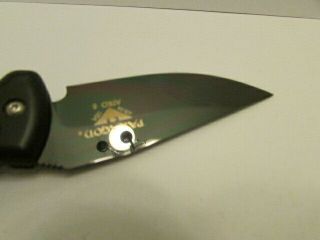 Vintage Paragon Knife AKTO Stainless Folding Knife Mirror Black Blade 4