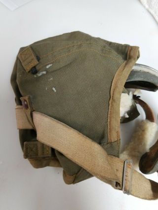 Ww2 Us Army Air Force Type A - 9 Flight Helmet With Goggles