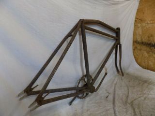 1920s MEAD RANGER MENS MOTORBIKE FRAME,  FORKS PREWAR VINTAGE SCHWINN BICYCLE 20 2