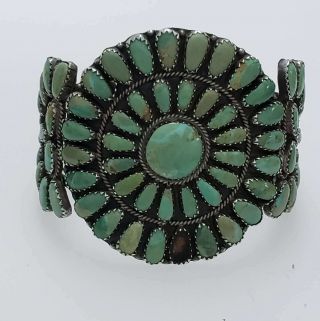 Vintage Navajo Sterling Turquoise Cuff Signed LMB Larry Moses Begay WB5 - LMB1 6