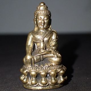 Statue Phra Kring Medicine Buddha Amulet Luck Protect Life Collectible 36mm