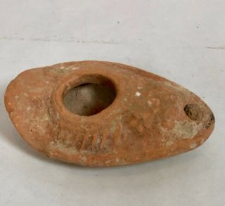 Small Ancient Terra - Cotta Pottery Clay Roman Oil Lamp