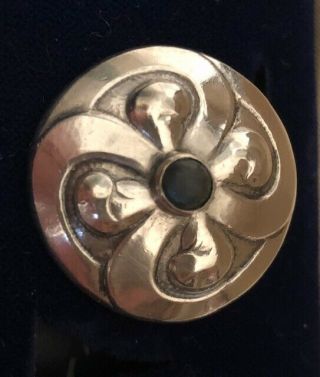 Vintage Georg Jensen Denmark Sterling Silver Flower Pin Brooch 52