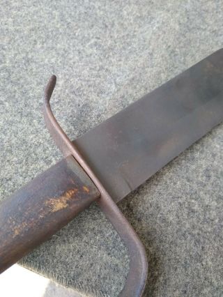 Rare Confederate CIVIL WAR D Guard Bowie Knife Marked 