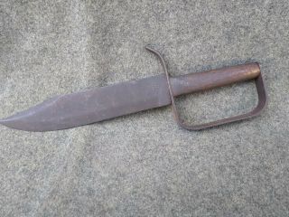 Rare Confederate CIVIL WAR D Guard Bowie Knife Marked 