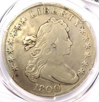 1800 Draped Bust Silver Dollar $1 - Certified Pcgs Fine Details - Rare Coin