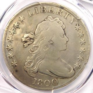 1800 Draped Bust Silver Dollar $1 - Certified PCGS Fine Details - Rare Coin 5