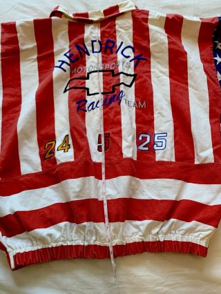 MENS X - large VINTAGE BUDWEISER AMERICAN FLAG JACKET BEER VTG 90 USA MADE SIZE XL 5