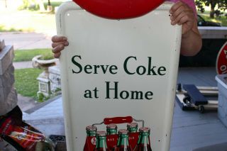 Rare Large Vintage 1947 Coca Cola Soda Pop Gas Station 54 