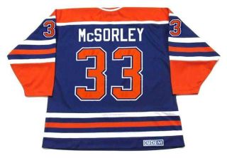 Marty Mcsorley Edmonton Oilers 1987 Ccm Vintage Throwback Away Nhl Hockey Jersey