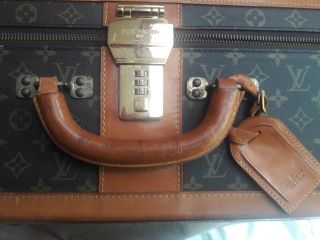 Louis Vuitton Classic Vintage Luggage 28 " X18 " X9 " Vintage,  With Combination Luck