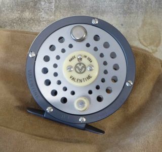 Vtg Valentine 83 Single Action 3.  25 " Fly Fishing Reel Made In Usa