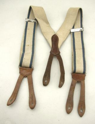 Ww2 Wwii Era German Army Trousers Pants Suspenders Braces 6