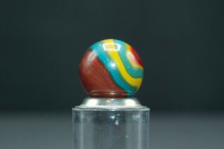 Vintage Antique Peltier NLR Superman Marble - Awesome Colors 4