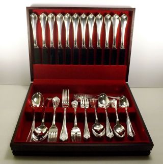 ONEIDA KING JAMES COMPLETE Service for 12,  Serving Silver Plate 2